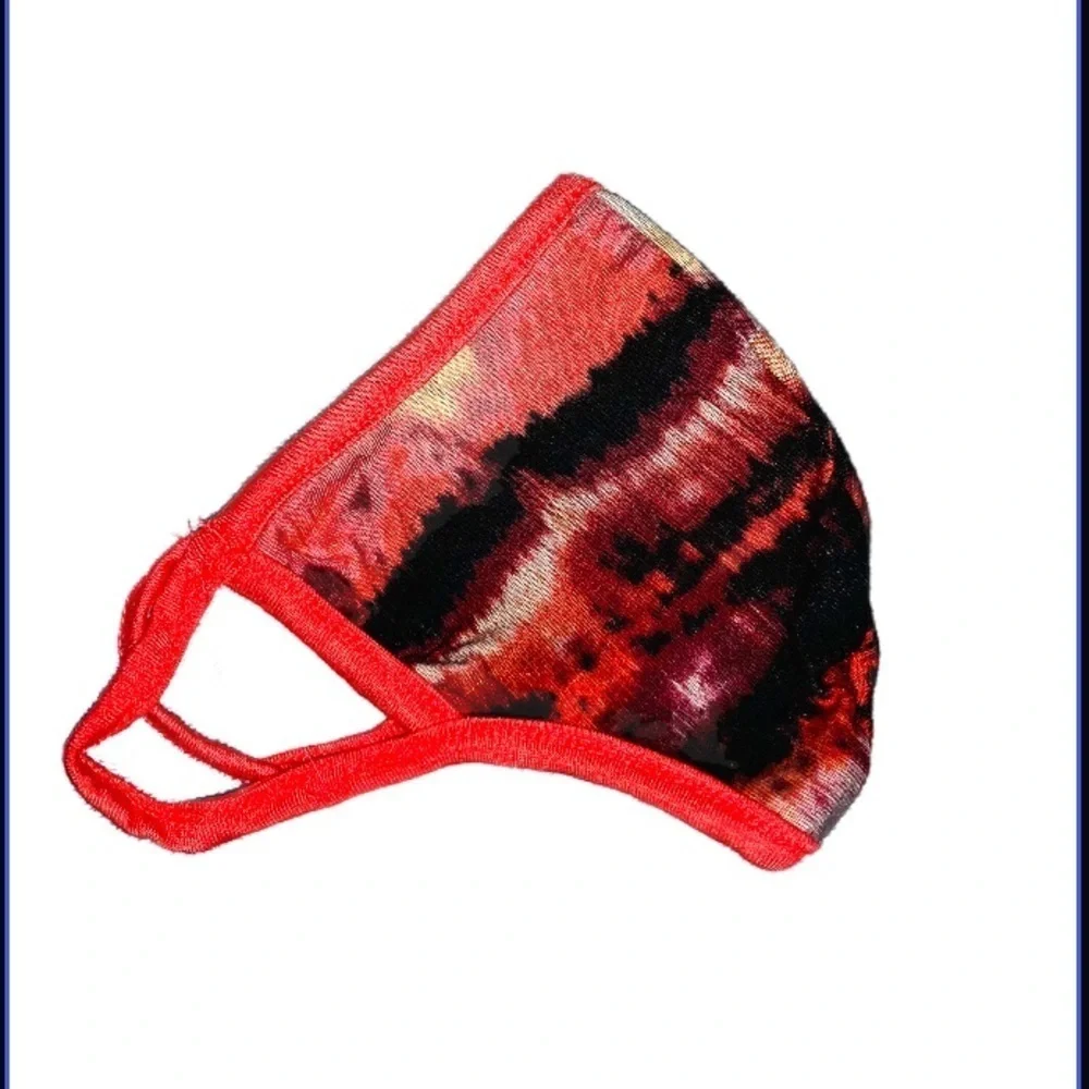 Pink and red Tie dye face mask